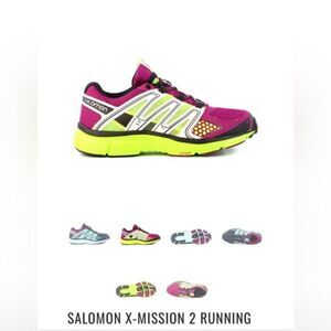 Salomon X Mission 2 Trail Running Women's 6.5 Shoes Purple / Green